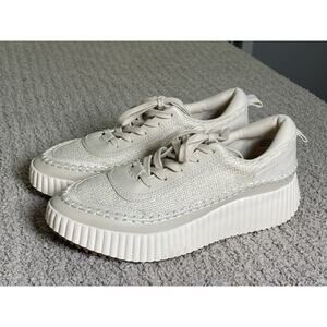 DV Dolce Vita DENAE Ivory Cream Womens Platform Sneaker Shoes Sz 10
